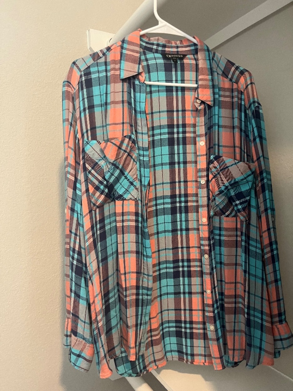 EXPRESS Multi color flannel button down